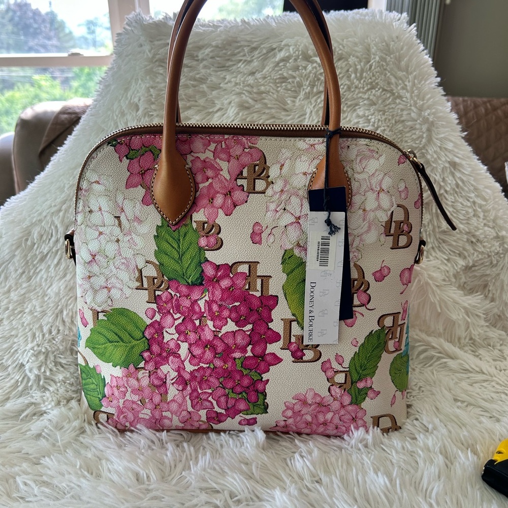 Dooney & Bourke large domed satchel hydrangea